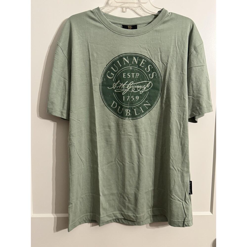 Guinness Shirt Mens XL Green Dublin Logo Graphic Beer Tee Irish St Patrick